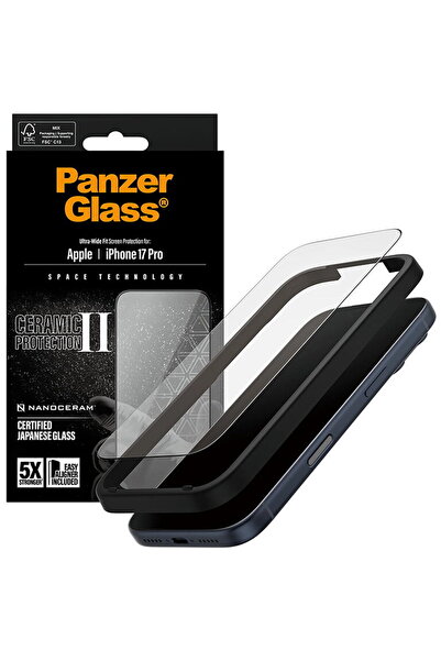 Panzer Glass PanzerGlass® Ultra-Wide Fit Ceramic II Screen Protector for iPho...