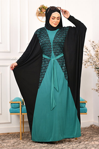 AsrymShop Light, Lightweight, butter-soft Cotton prayer robe in green