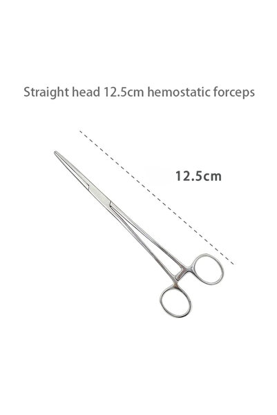 choice2 ملقط جراحي مستقيم من الفولاذ المقاوم للصدأ بطول 12.5 سم، ملقط لوقف ال...
