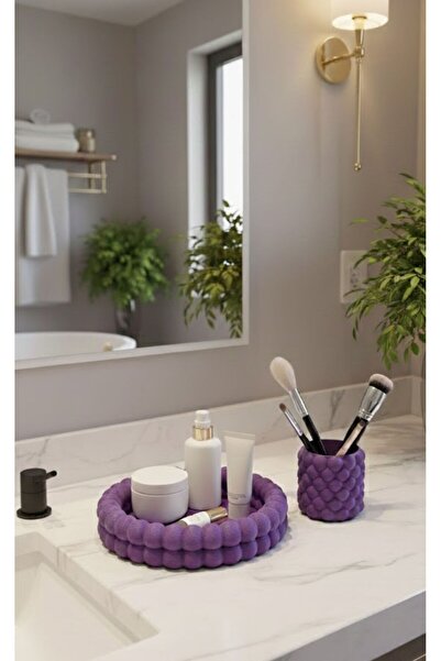 Sufle home dekor Decorative Makeup Brush Bathroom Organizer Set