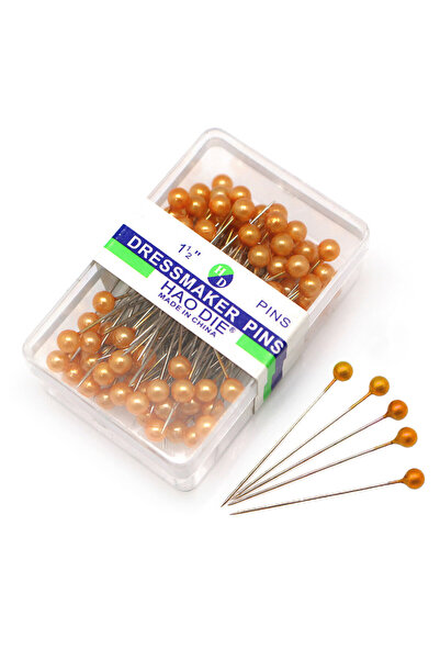 Choice10 Orange 100Pcs/Box 38cm Colorful Round Pearl Head Needles Stitch Stra...