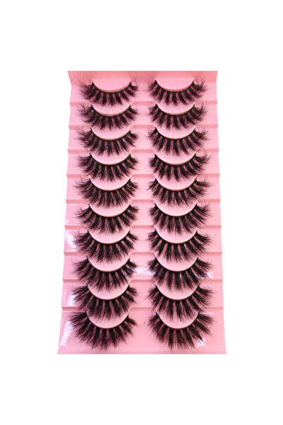 Choice9 1054، 10 أزواج من الرموش المختلطة، رموش المنك الكثيفة والدرامية، رموش...