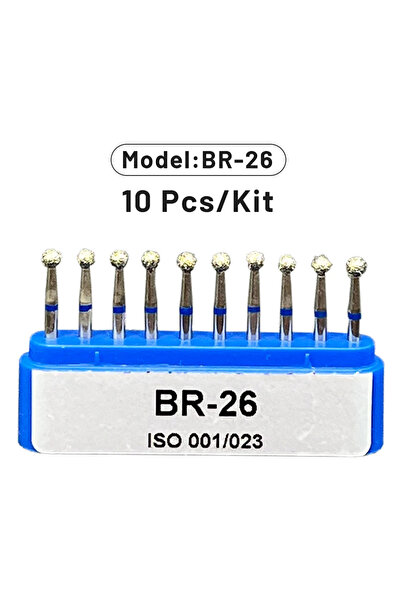 Choice23 BR-26 AG 1 Box Dental Diamond Burs Drill for High Speed Handpiece De...