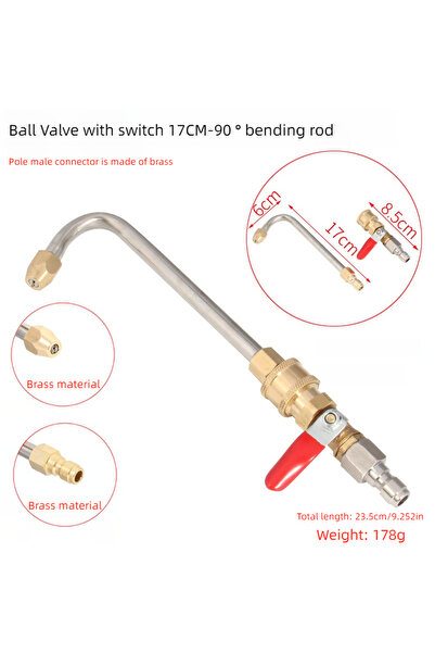 Choice3 عصا تمديد غسيل السيارات عالية الضغط C، رمح معدني نفاث 1/4 بوصة مع طرف...