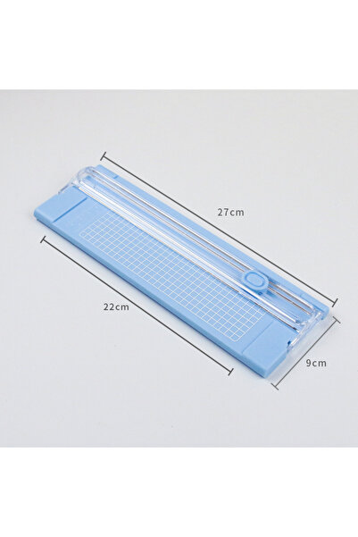 Choice1 آلة تقطيع ورق صغيرة زرقاء مقاس A4، مناسبة لقص ورق الحرف اليدوية والبط...