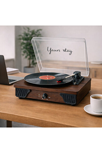 Cosfer Years Stay T03LKK Koyu Kahve Renk Pikap Elektrikli Pilak Çalar – Bluet...