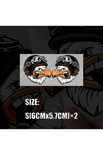 Choice1 A right-left-S JDM Eagle helmet Stickers Auto Car Modify Motorcycle A...