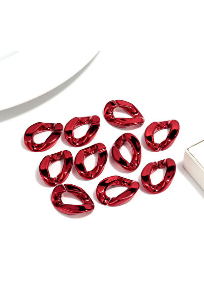 Choice8 30pcs-20x30mm red 30pcs Metallic Color 20x30mm Acrylic Cuban Link Cha...