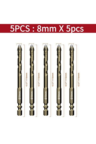 Choice1 5pcs8mm 7/5PCS Multi-Function Drill Bit Set For Ceramic Glass Concret...