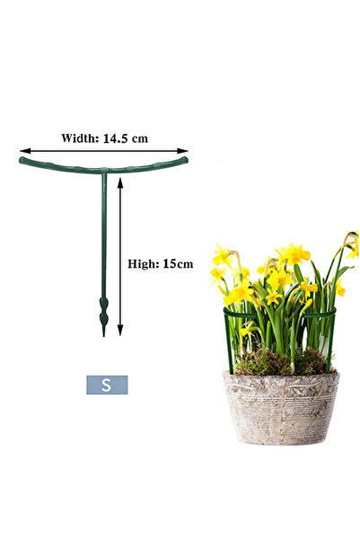 Choice4 6 قطع من أقفاص دعم نباتات الحدائق، حامل زهور بلاستيكي نصف دائري، مناس...