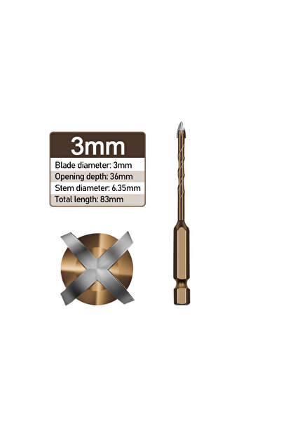 Choice5 Concrete Bit 3mm Masonry Concrete Drill Bits For Glass Ceramic Tile B...