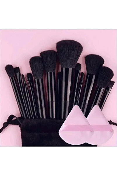 Choice13 13pcs-black-p1 Vegan Makeup Brush Set - Soft Fluffy Kabuki & Blendin...