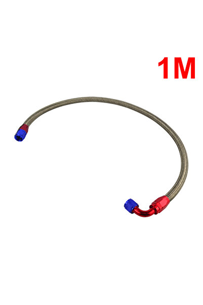 Choice1 خرطوم زيت فضي بطول 1 متر من الفولاذ المقاوم للصدأ PQY - AN10، متوفر ب...