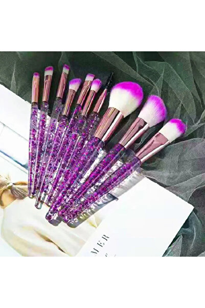 choice2 Purple 10pcs 10PCS Makeup Brush Set Professional Super soft detail br...