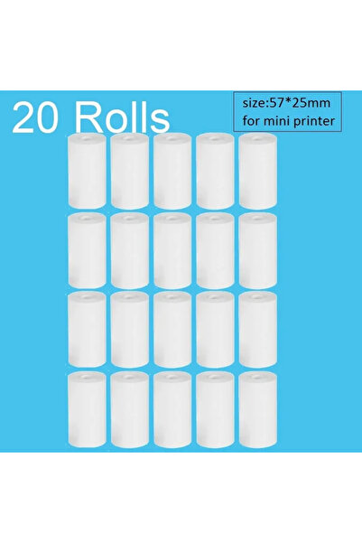 choice2 ٢٠ لفة ورق حراري أبيض ٣/١٠/١٥/٢٠/٣٠ ٥٧*٢٥ مم، طباعة فورية لكاميرات ال...