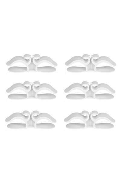 Choice4 White 6pcs Wire Management Tidy Protector Clip Holder Adhesive Cord W...
