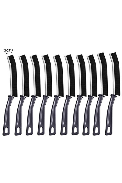 Choice15 فرشاة تنظيف سوداء - 10 قطع، متينة، لتنظيف زوايا البلاط والمطابخ والح...