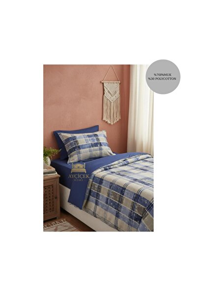 ayçiçek home SET DE LENJERIE DE PAT PENTRU O PERSONĂ 100/200 CEARȘAF DE PAT E...