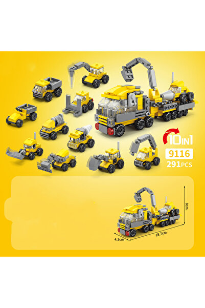 Choice1 NO BOX JM-9116 10IN1 Heliter Fire Rescue Engineering Vehicle Building...