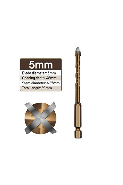 Choice3 Concrete Bit 5mm Masonry Concrete Drill Bits For Glass Ceramic Tile B...