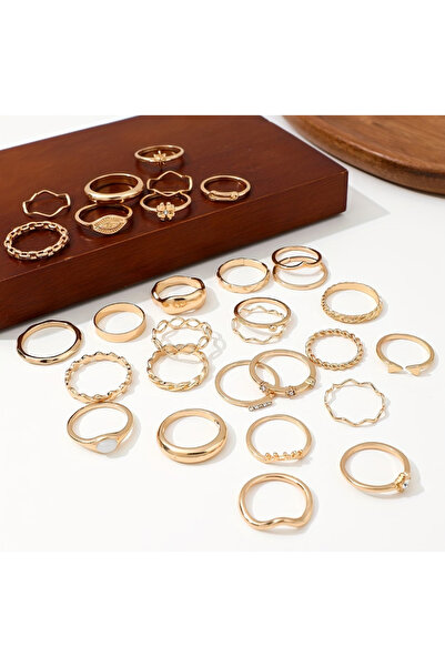 Ervalina مجموعة من 5 خواتم بأشكال متنوعة (شحن مختلط)