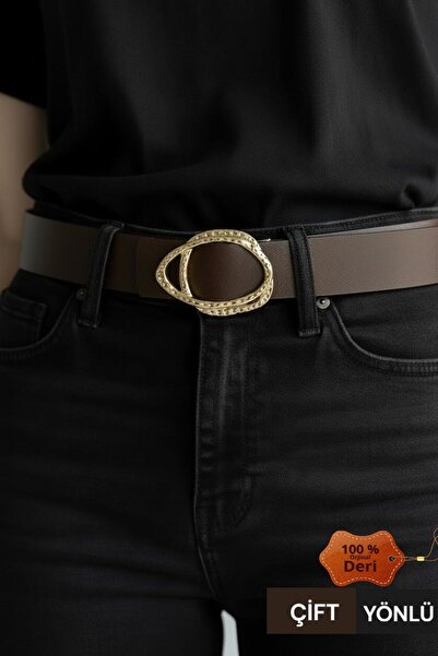 Kemerix 100% Genuine Leather Double Sided Black-Red Brown Wide Belt Dress Bel...