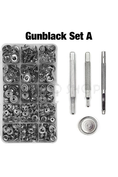Choice42 12.5mm(203) Gunblack Set A 25/35sets Metal Snaps Button Fastener But...