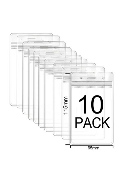 choice2 A-Clear 10PCS 50/40/10/1PCS Transparent Name ID Badge Holder Waterpro...