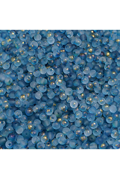 Choice5 4mm 100pcs style6 100Pcs 4mm High Quality Frosted Gold Splattered Gla...