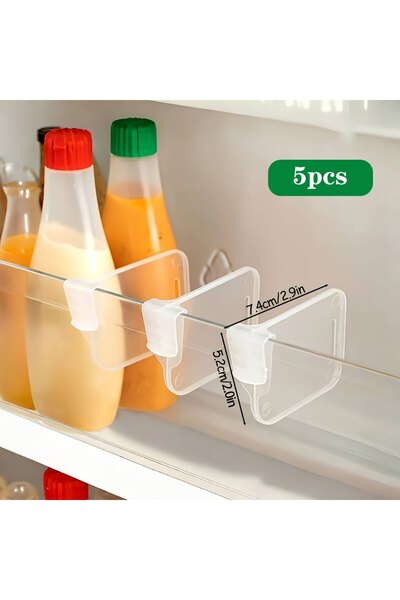choice2 5pcs 5 10 15 20PCS Sturdy Clear Refrigerator Organizer Dividers Adjus...