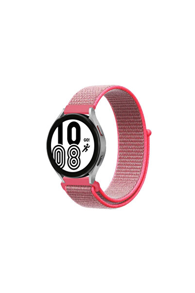 VINTESSY Samsung Galaxy Watch 4 Woven Hook and Loop Strap (Not a Watch) - Pink
