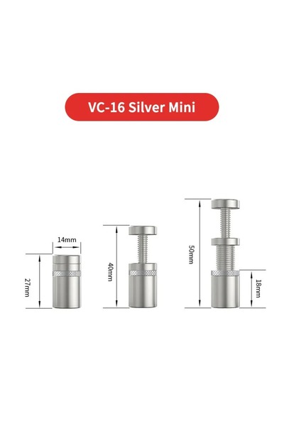 Choice4 GC-16 MINI-silver TEUCER VC-16 Graphics Card GPU Holder Vertical Tele...