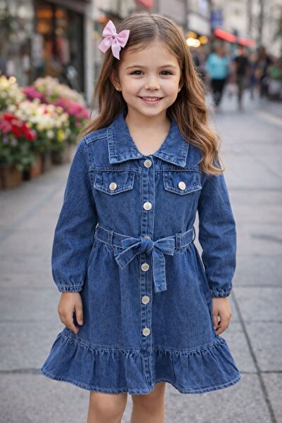 Ysferbutik Girl's Denim Dress