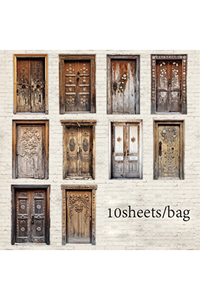 choice2 4 Vintage Door Frame Sticker Pack 10 Sheets/Bag Scrapbook Stationery ...
