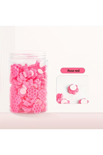 Choice3 مجموعة من 120 قطعة من حلقات غراء الرموش باللون الوردي، حامل غراء لتطو...