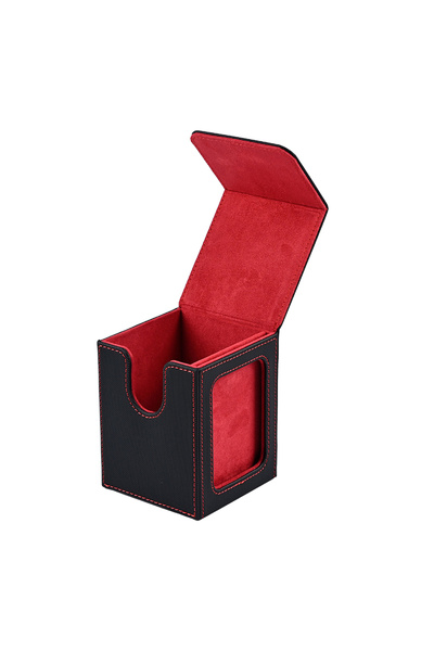 Choice6 علبة أوراق لعب سوداء وحمراء مع نافذة عرض، تتسع لأكثر من 120 ورقة لعب ...