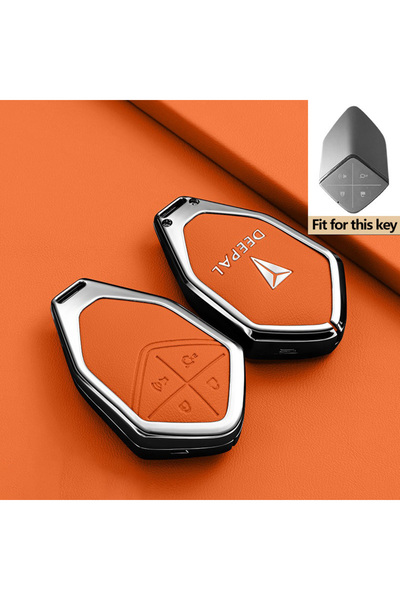 Choice51 حافظة مفاتيح سيارة من قطعة واحدة، طراز DEEPAL S07، لون برتقالي، متوا...