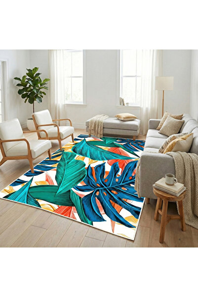 OEM Anti-slip living room Rug , 120x180 cm, Tropical pattern