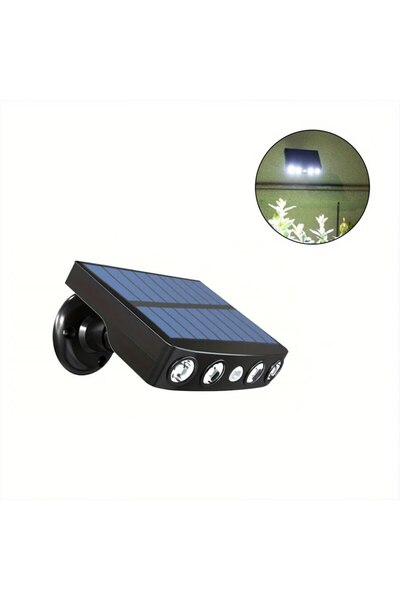 Choice أضواء أمان شمسية قوية بأربعة مصابيح LED بيضاء، ديكور خارجي، مستشعر حرك...