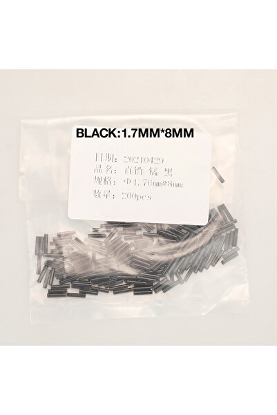 Choice1 دبوس أسود 1.7 مم × 8 مم من جينغيوكين، 200 قطعة/عبوة، دبوس معدني لمفتا...