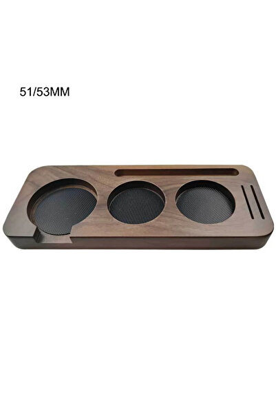 Choice5 Walnut wood 51-53mm JUSTINLAU 51/53mm/58mm Coffee Tamper Mat Station ...