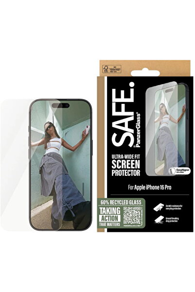 Panzer Glass Screen Protector for iPhone 16 Pro - PanzerGlass® SAFE. Ultra-Wi...