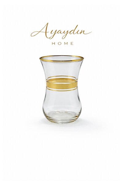 Paşabahçe 42021 Bel Yaldızlı Çay Bardağı 6’lı Set - Ayaydın Home