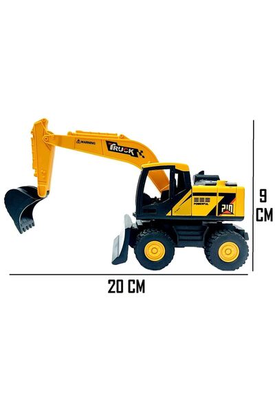 Mıncır Toys Lastikli Oyuncak Ekskavatör ve Dozer – Sürtme Motorlu İnşaat Arac...
