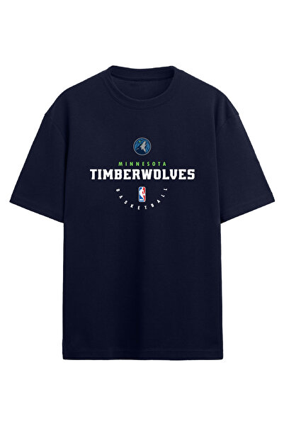 BA Sportswear تي شيرت مينيسوتا تمبروولز باللون الأزرق الداكن مقاس كبير