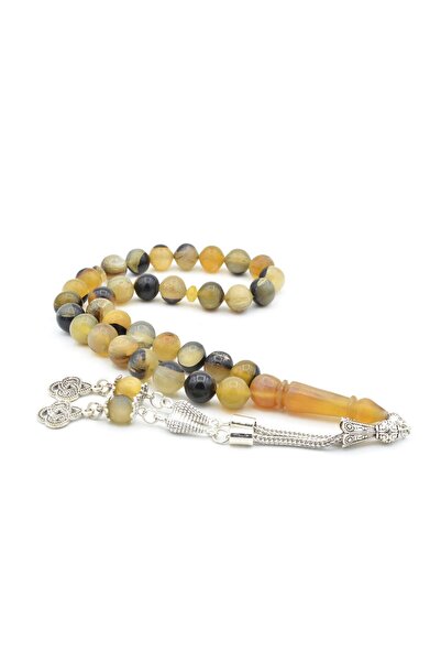 Murty99 Tasbih placat cu argint cu ciucuri Sığırcık croială din corn de gazelle