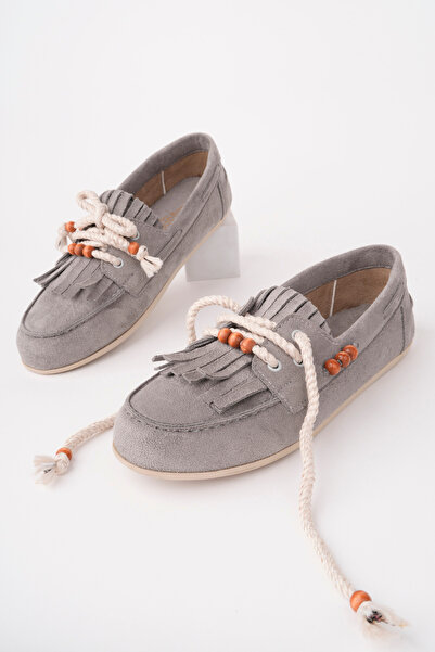 Madam Tarz Dzy-460 Beaded Detailed Tasseled Ballerinas