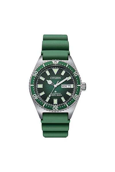 Citizen Erkek Kol Saati Yeşil Silikon Kordon Yeşil Kadran 40MM 20 ATM Su Geçi...