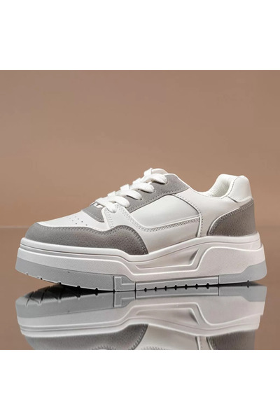 Zaira Adidasi dama gri din piele ecologica Ava #20032 - 40