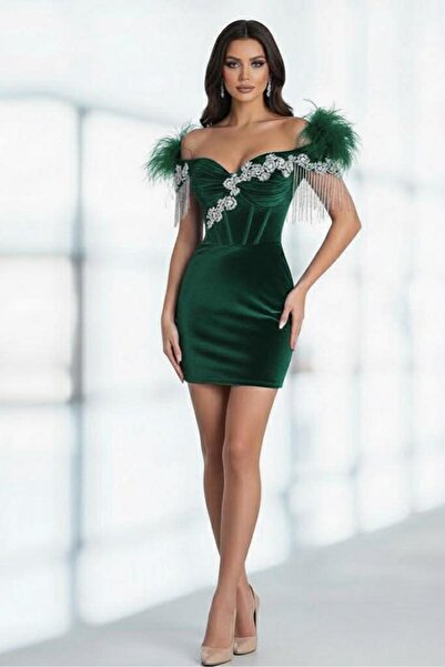 CHANTAL ELEGANT Crepe DRESS WITH Fringed